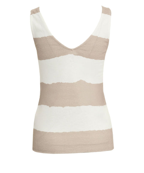 Cotton and linen blend top