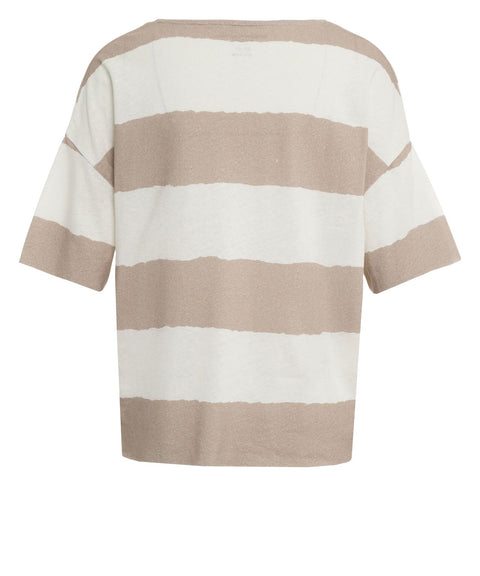 T-Shirt aus Baumwoll-Leinengemisch