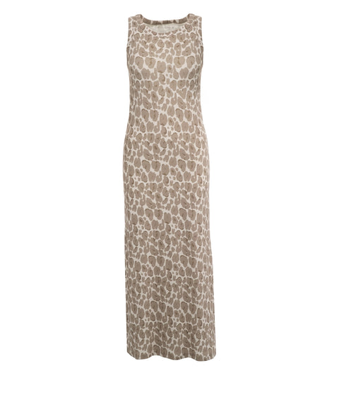 Abito animalier in maglia