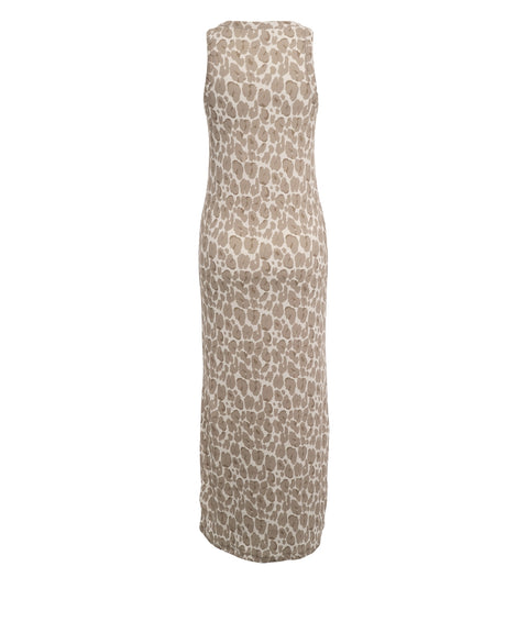 Abito animalier in maglia