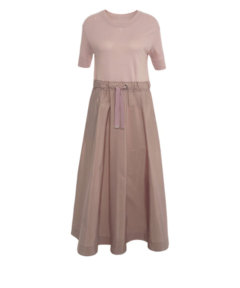 Abito midi con coulisse in vita