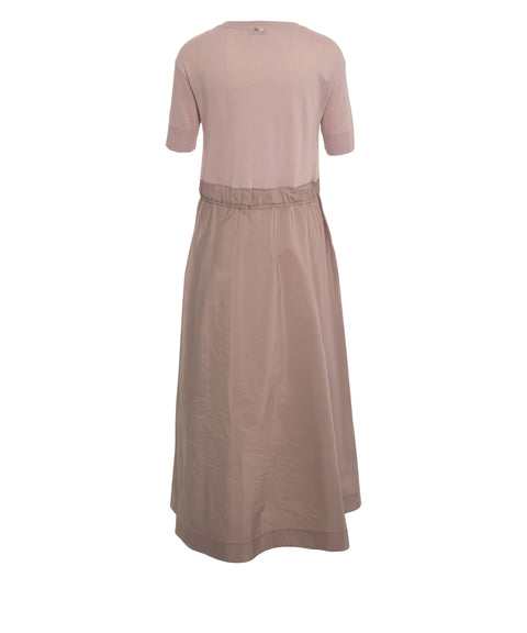 Abito midi con coulisse in vita