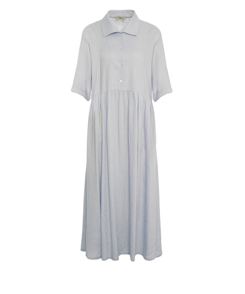 Abito maxi in misto lino