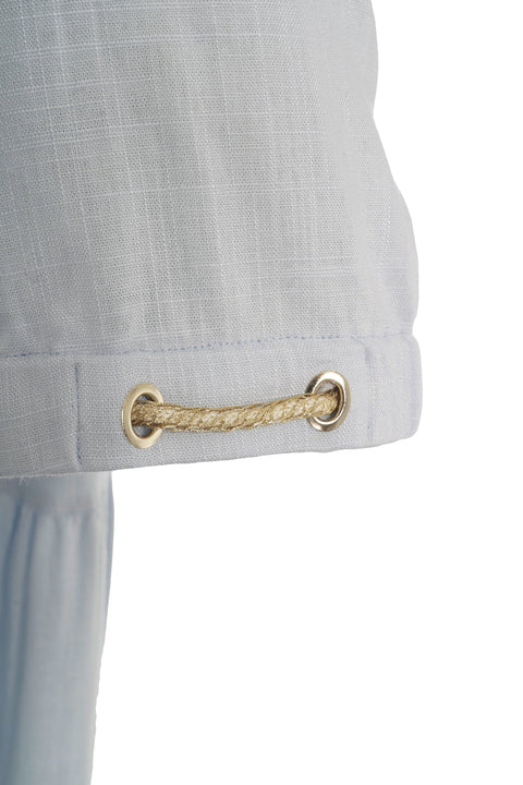 Abito maxi in misto lino