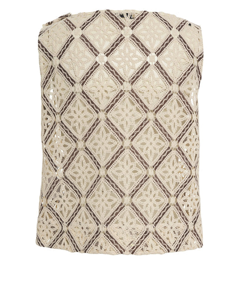 Top in maglia crochet