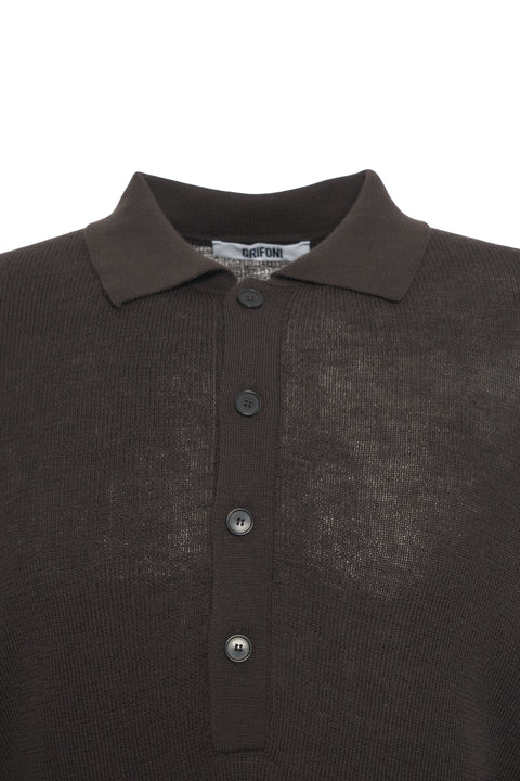 Maglione con colletto polo