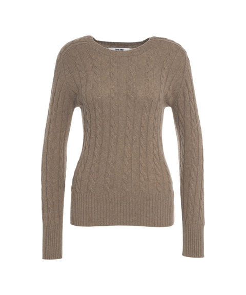 Maglione con motivo a trecce