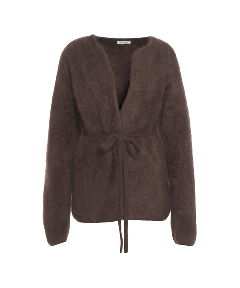 Cardigan with waist belt