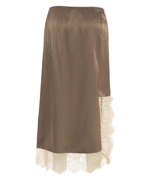 Midirock mit Spitzendetail 'Ravn'