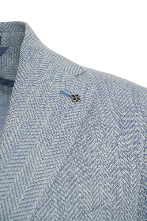 Blazer con motivo a spina di pesce