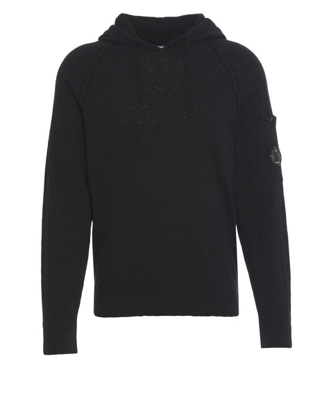 Felpa con cappuccio in maglia