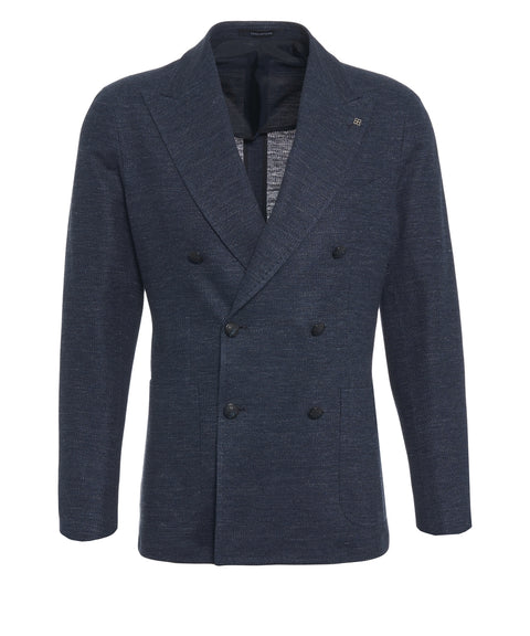 Doppelreiher Blazer aus Leinengemisch