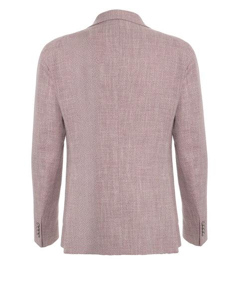 Blazer con motivo a spina di pesce