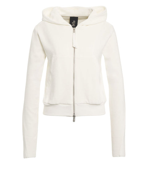 Felpa con cappuccio in spugna