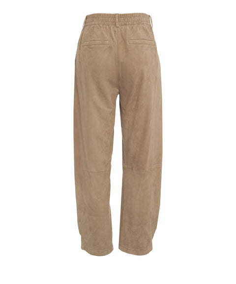 Pantaloni in pelle scamosciata 'Mia'