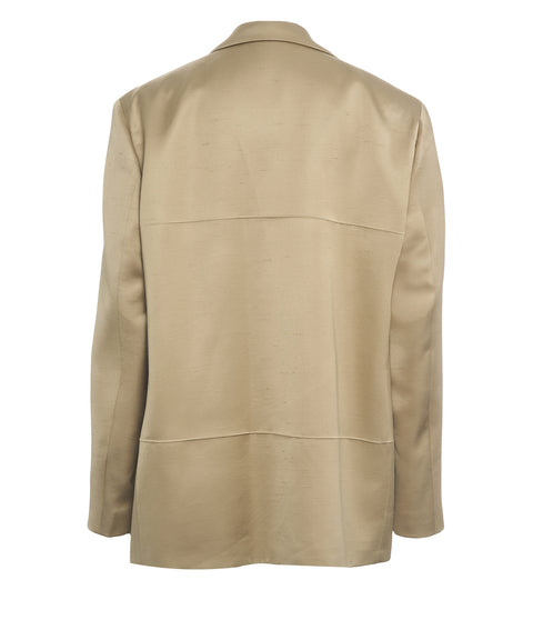 Oversized satin blazer