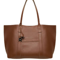Leather shopper 'Script'