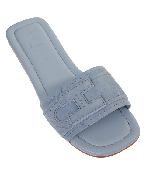 Slides in pelle scamosciata