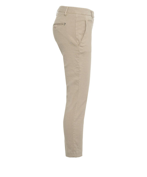 Pantaloni chino in misto lino
