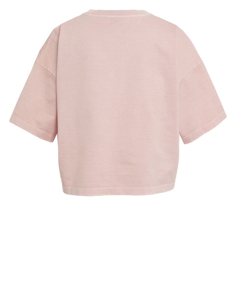 Cropped cotton t-shirt