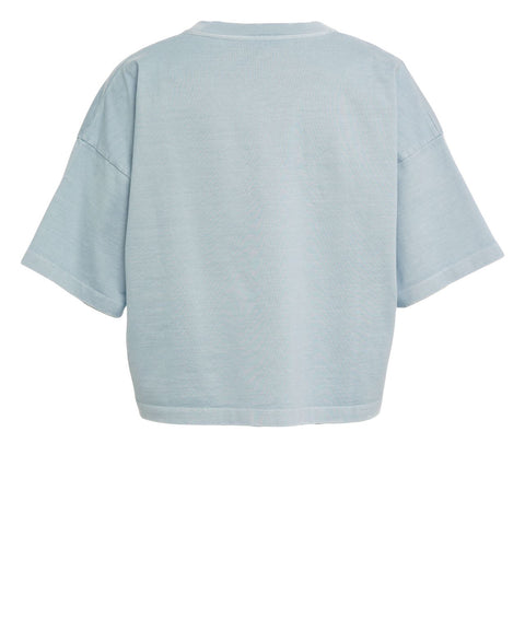 Cropped cotton t-shirt