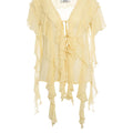 Seiden Bluse mit Rüschen