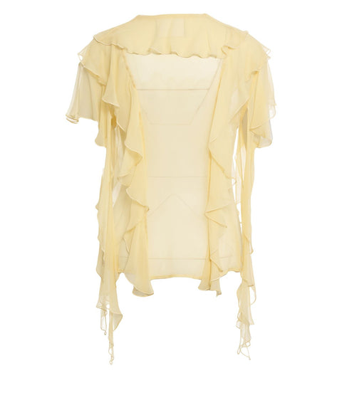 Blusa in seta con ruches