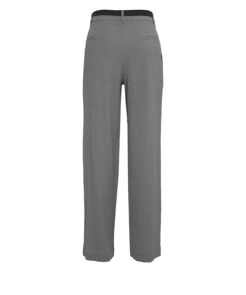 Pantaloni con motivo micro vichy