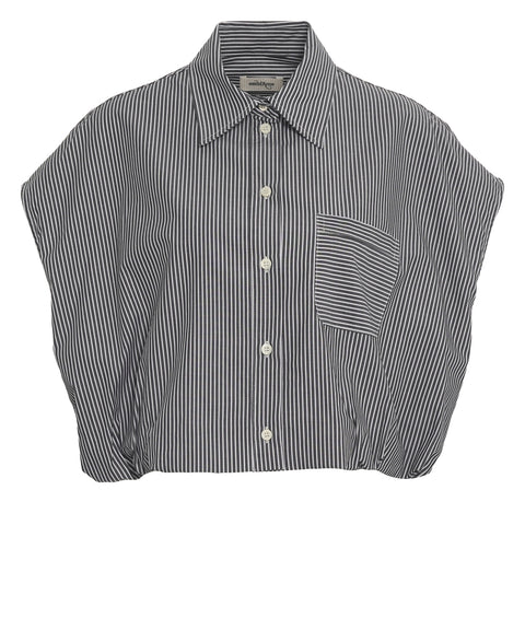 Blusa cropped a righe