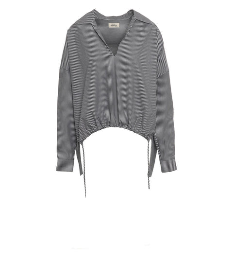 Blusa a righe in cotone