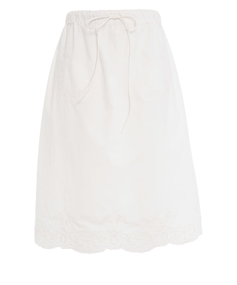 Midirock mit Stickerei