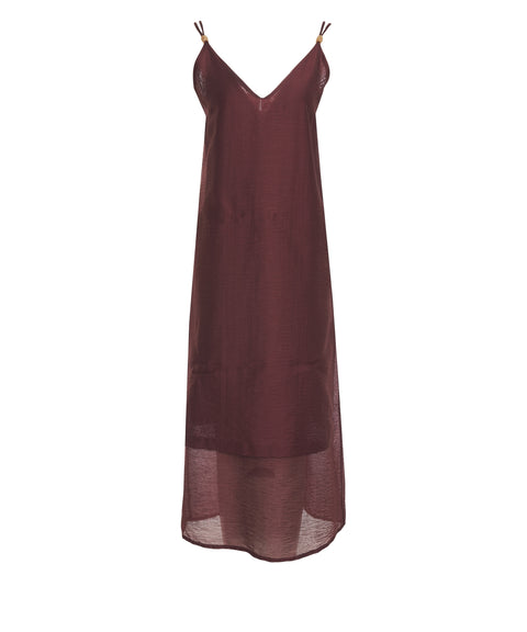 Midikleid aus Leinenmischung