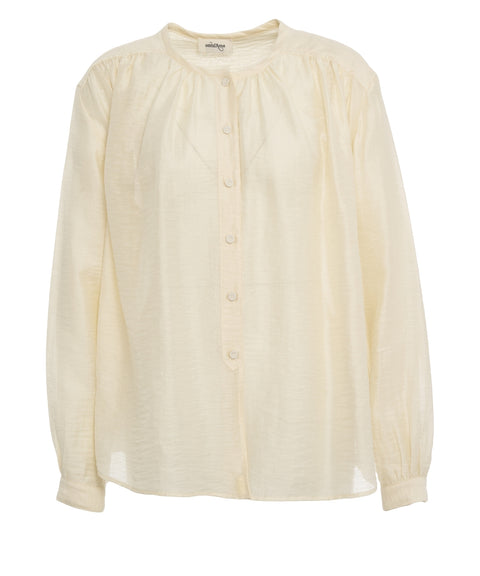 Bluse aus Leinengemisch