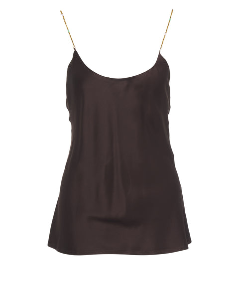 Top con dettaglio perline