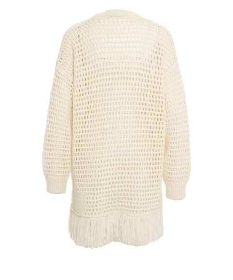 Cardigan in maglia crochet