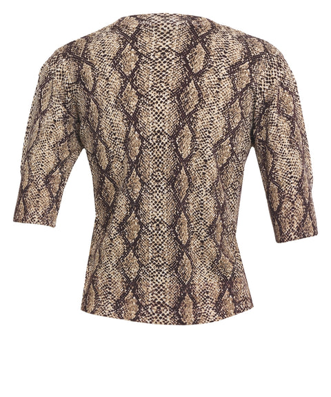 T-shirt con stampa pitonata