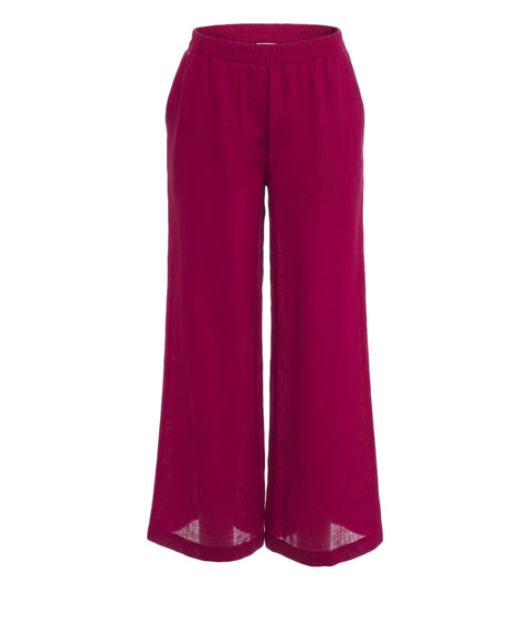 Pantaloni palazzo in lino