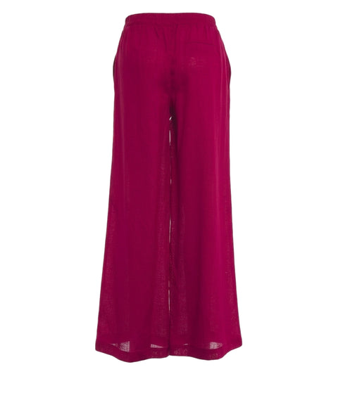 Pantaloni palazzo in lino