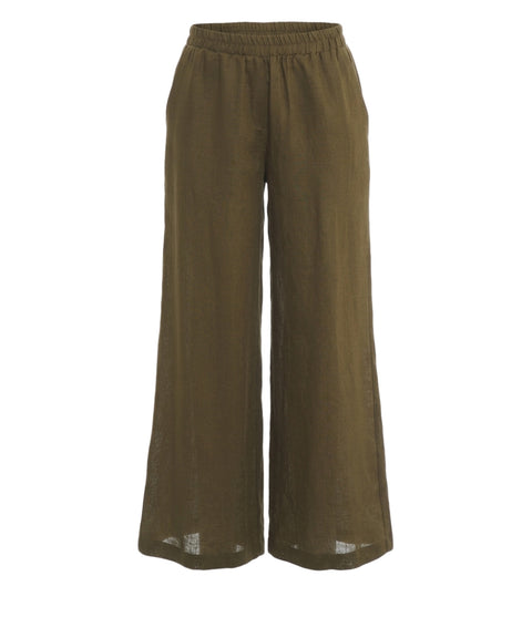 Pantaloni palazzo in lino