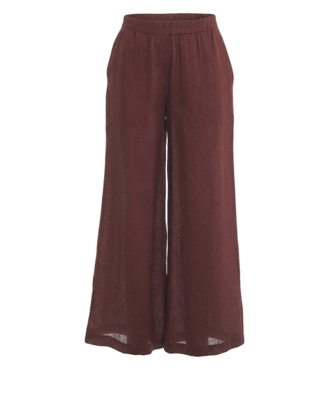 Pantaloni palazzo in lino