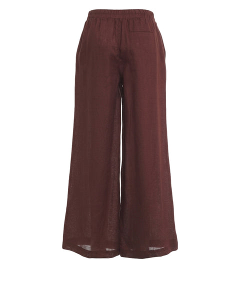 Pantaloni palazzo in lino