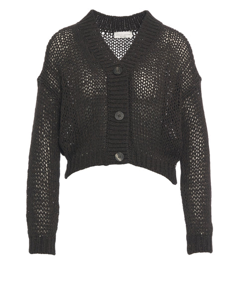 Cardigan in maglia crochet