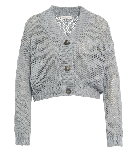 Cardigan in maglia crochet