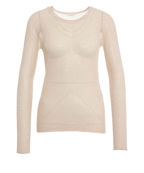 Lochstrick-Pullover mit Spitzenoptik