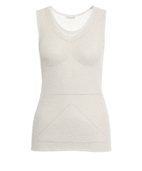 Lochstricktop mit Spitzenoptik