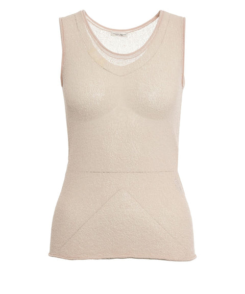 Lochstricktop mit Spitzenoptik