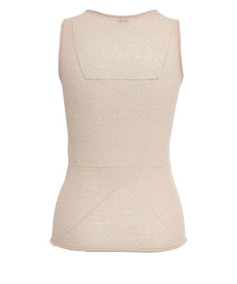 Lochstricktop mit Spitzenoptik