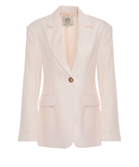 Linen blend blazer
