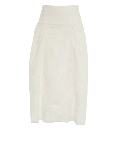 Cotton midi skirt