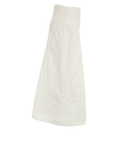 Cotton midi skirt
